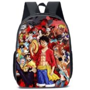 One Piece Anime Monkey D. Luffy And Friends Printed School Bag