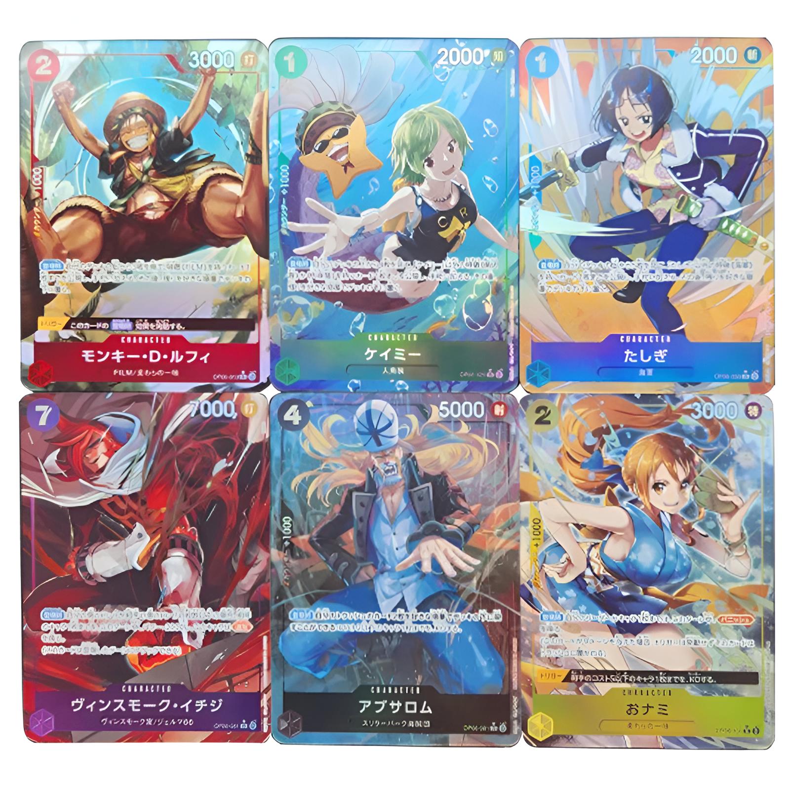 6Pcs/set One Piece Anime Characters Trading Cards 6Pcs/set One Piece Anime Characters Trading Cards
