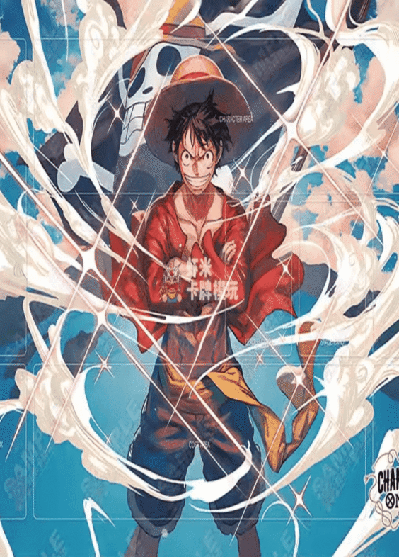 Anime One Piece Luffy And Flag Trading Card Game Mat