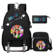 3Pcs/Set One Piece Anime Luffy With Friends Backpack