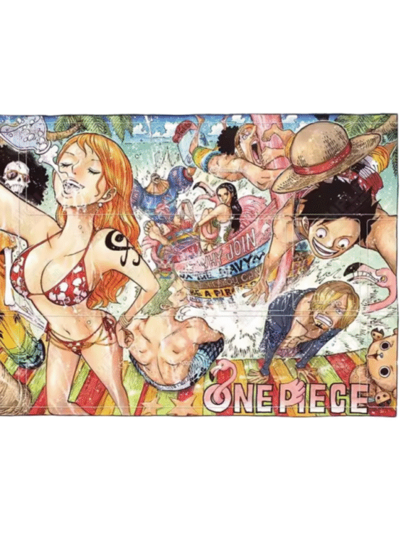 Anime One Piece Character Flannel Trading Card Playmat