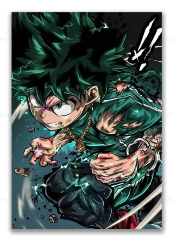 Anime My Hero Academia Izuku Midoriya Canva Poster