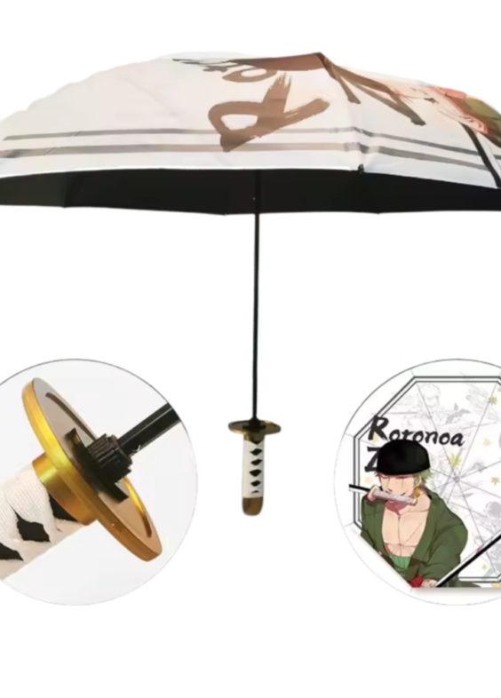 Anime One Piece Roronoa Zoro Three Fold Umbrella
