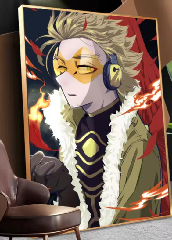 My Hero Academia Anime Hawks Painting Art Wall Decor