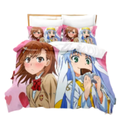 Anime Misaka Mikoto And Index Print Bedding Set