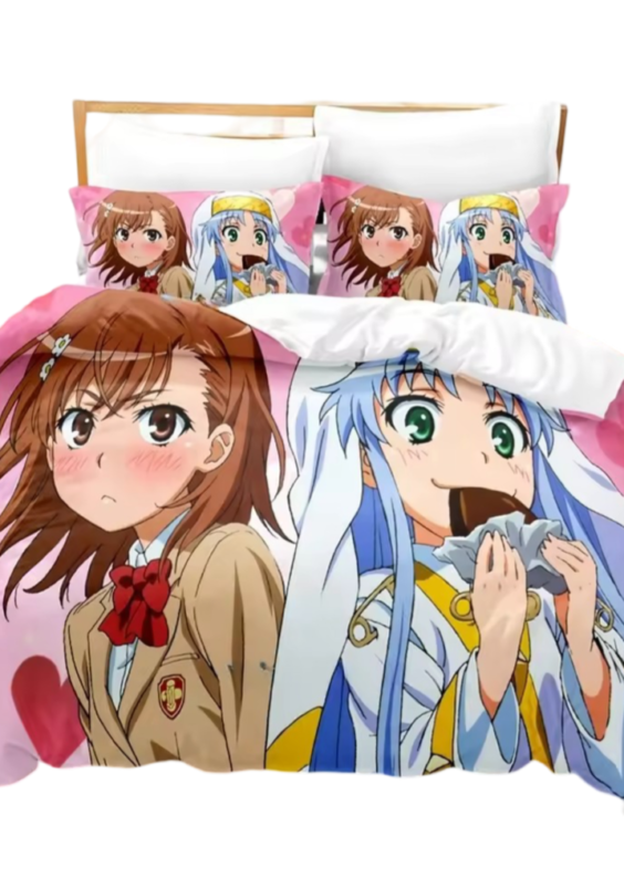 Anime Misaka Mikoto And Index Print Bedding Set