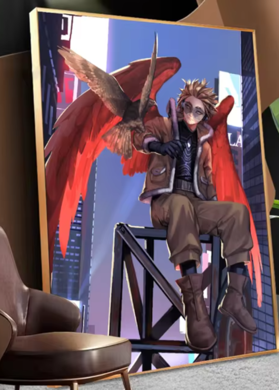 Anime My Hero Academia Hawks Painting Wall Art