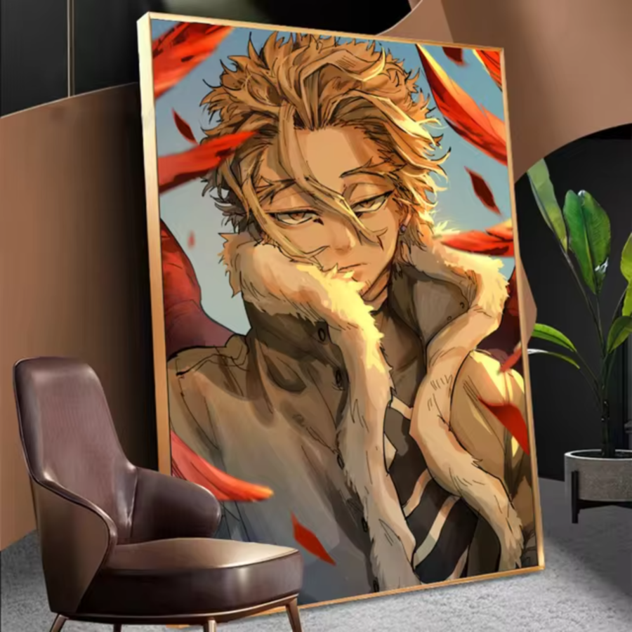 Anime My Hero Academia Hawks Painting Art Wall Decor