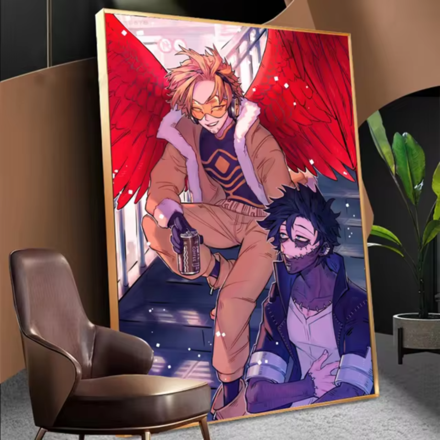 Anime My Hero Academia Hawks And Dabi Painting Wall Decor