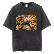Anime One Piece Portgas D. Ace Winter Black T-Shirt