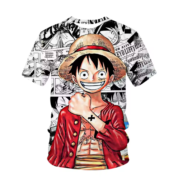 Anime One Piece Monkey D. Luffy Short Sleeve Children T-Shirt