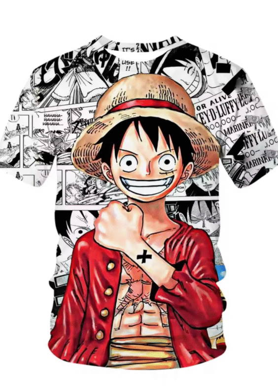 Anime One Piece Monkey D. Luffy Short Sleeve Children T-Shirt