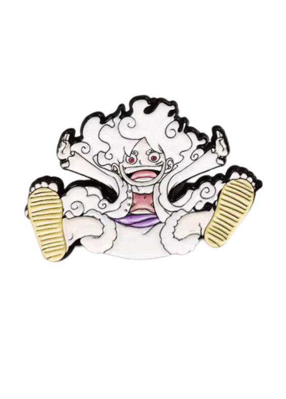 Anime One Piece Luffy Gear 5 Enamel Brooch