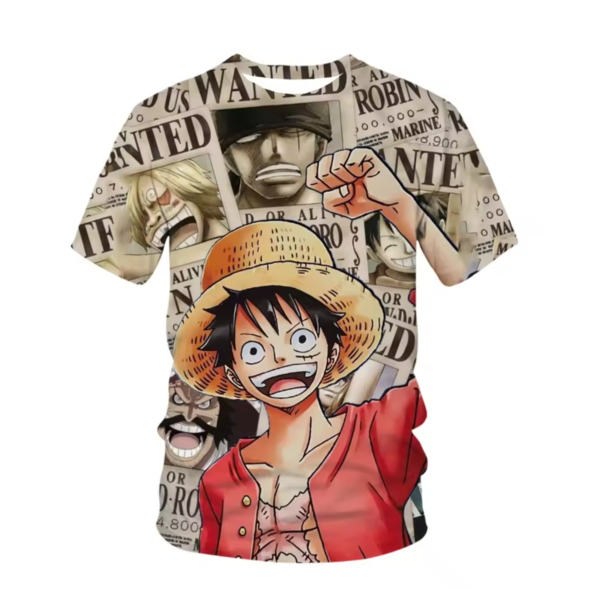 One Piece Monkey D. Luffy Anime T-Shirt For Children One Piece Monkey D. Luffy Anime T-Shirt For Children