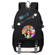 Anime One Piece Luffy With Friends Backpack For Students
