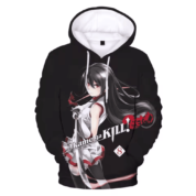 Anime Akame Ga Kill 3D Printed Black Hoodie