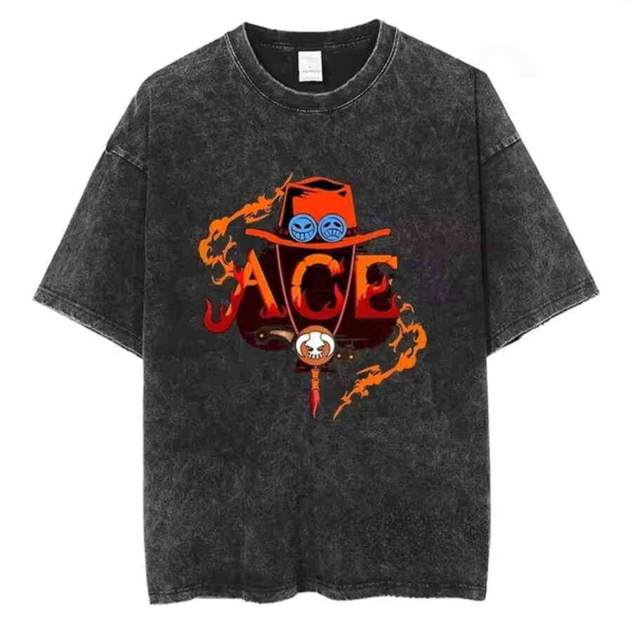 One Piece Anime Portgas D. Ace Short Sleeve T-Shirt