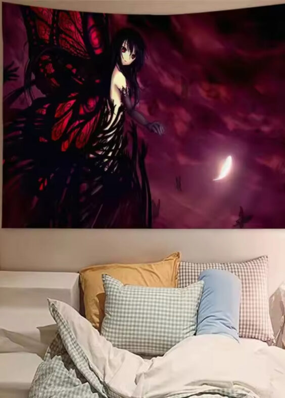 Kuroyukihime Accel World Anime Print Wall Tapestry