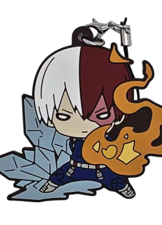 My Hero Academia Anime Todoroki Rubber Keychain