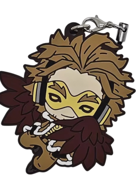 My Hero Academia Anime Hawks Rubber Keychain