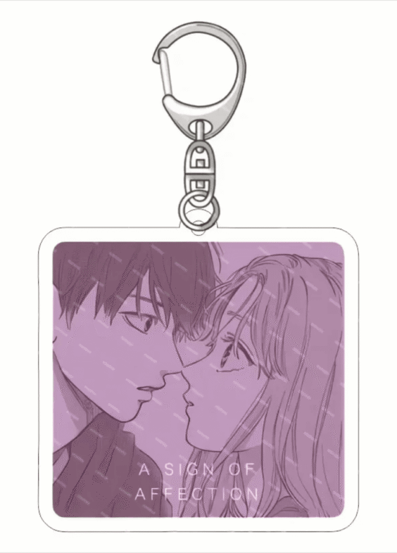 Anime A Sign of Affection Yubisaki To Renren Purple Acrylic Keychain