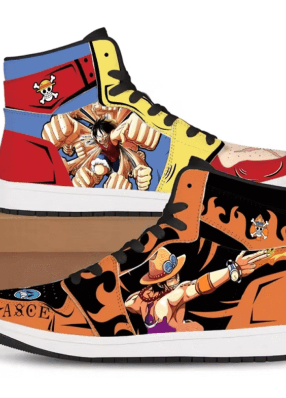 One Piece Anime Portgas D. Ace And Monkey D. Luffy Casual Shoes For Women