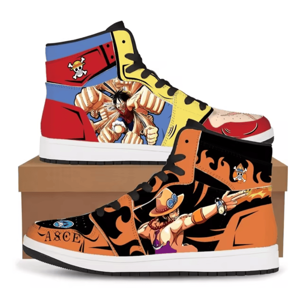 One Piece Anime Portgas D. Ace And Monkey D. Luffy Casual Shoes For Women One Piece Anime Portgas D. Ace And Monkey D. Luffy Casual Shoes For Women