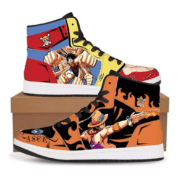One Piece Anime Portgas D. Ace And Monkey D. Luffy Casual Shoes For Men