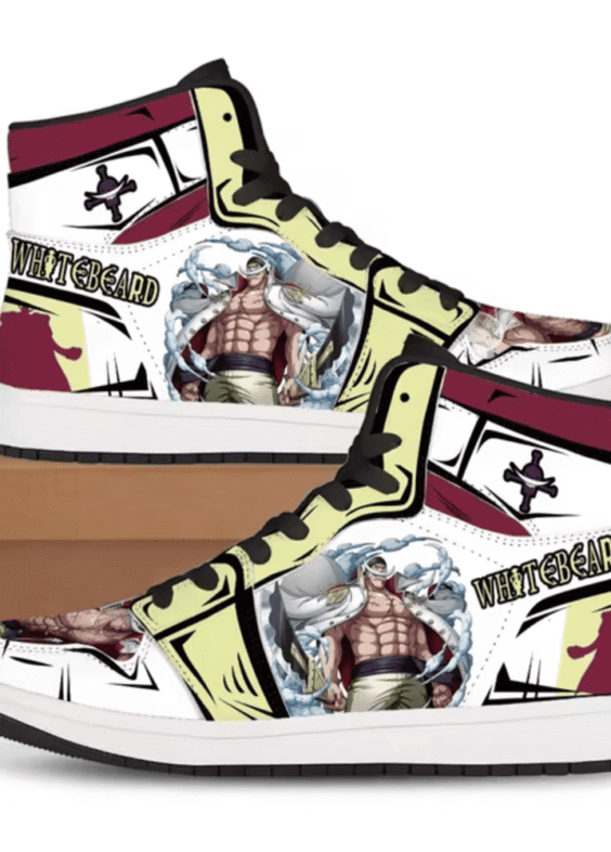 Anime One Piece Whitebeard Edward Newgate Casual Shoes For Men