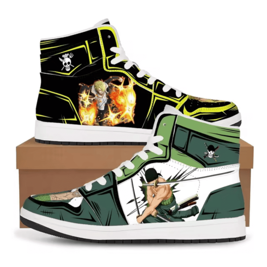 Anime One Piece Sanji And Roronoa Zoro Casual Shoes For Men Anime One Piece Sanji And Roronoa Zoro Casual Shoes For Men