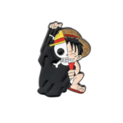 Anime One Piece Monkey D. Luffy With Flag Enamel Pin