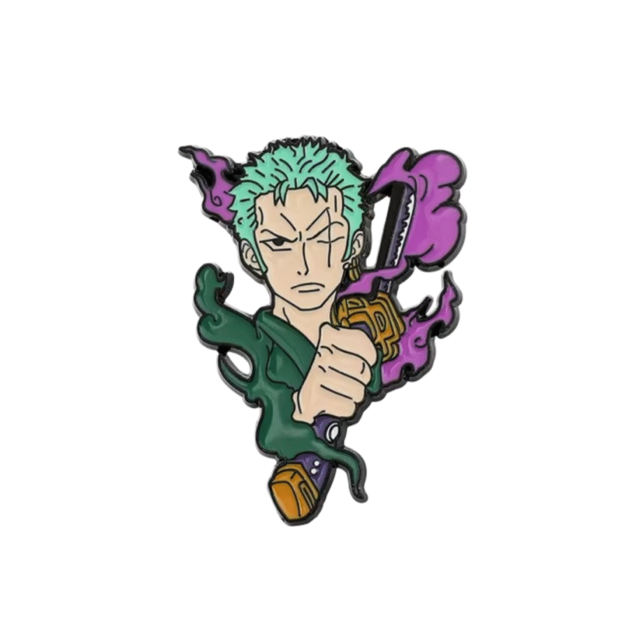 Anime One Piece Roronoa Zoro Metal Enamel Pin Anime One Piece Roronoa Zoro Metal Enamel Pin