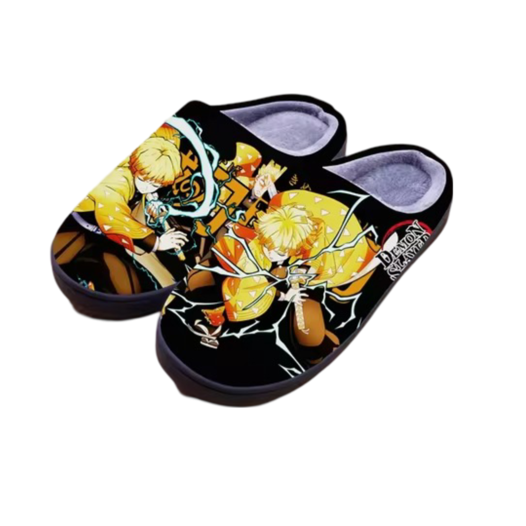 Anime Demon Slayer Zenitsu Agatsuma Winter Slippers Anime Demon Slayer Zenitsu Agatsuma Winter Slippers