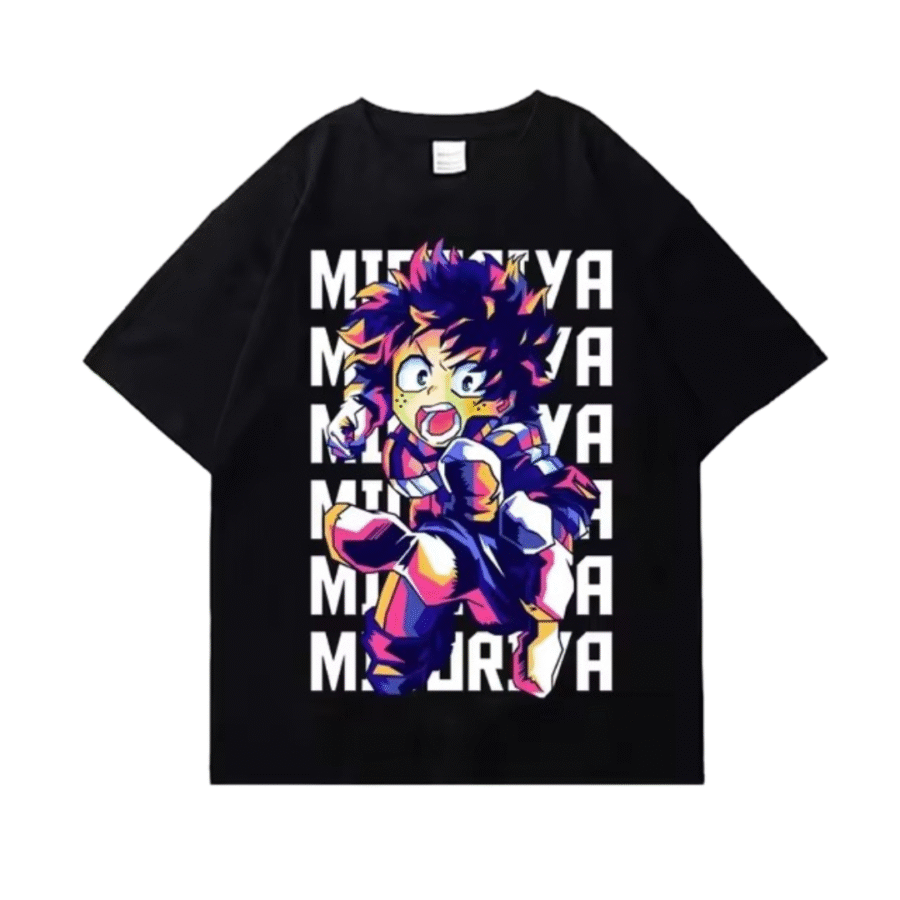 Anime My Hero Academia Izuku Midoriya Short Sleeve T-Shirt Anime My Hero Academia Izuku Midoriya Short Sleeve T-Shirt
