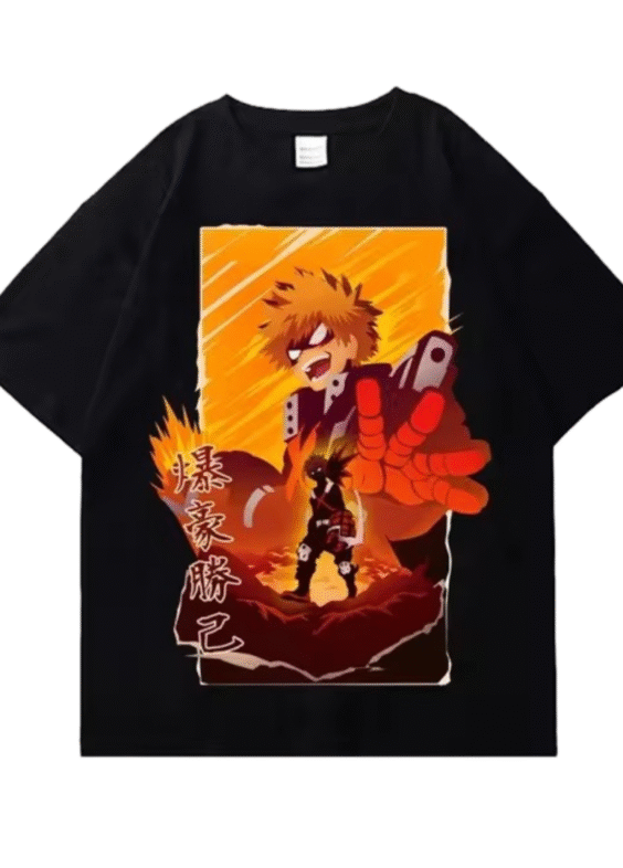 Anime My Hero Academia Katsuki Bakugo Short Sleeve T-Shirt