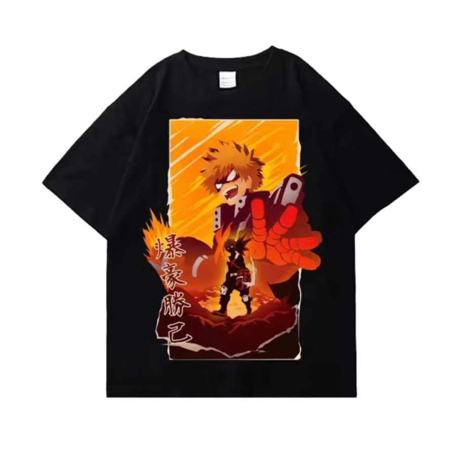 Anime My Hero Academia Katsuki Bakugo Short Sleeve T-Shirt Anime My Hero Academia Katsuki Bakugo Short Sleeve T-Shirt