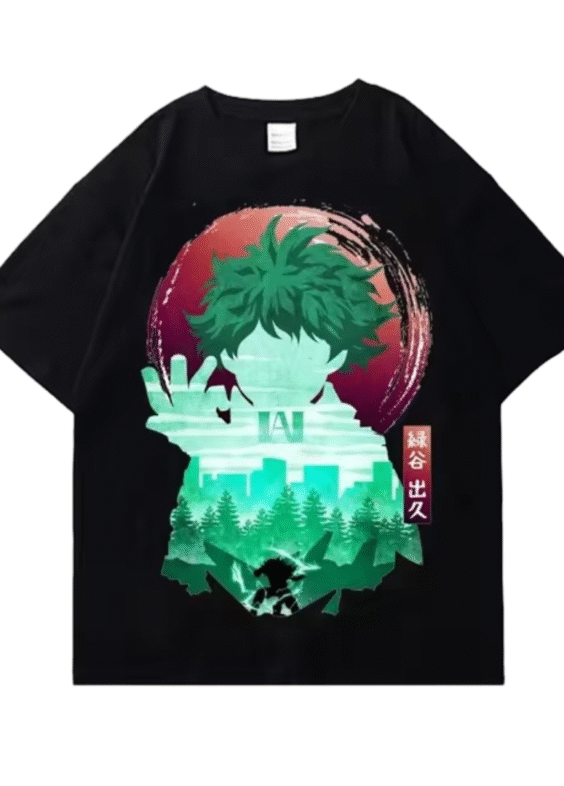 Anime My Hero Academia Izuku Midoriya Printed T-Shirt