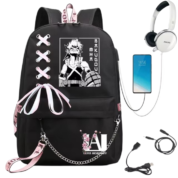 My Hero Academia Anime Katsuki Bakugo USB Port Backpack