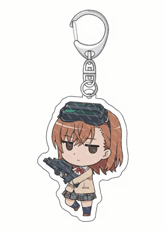 Anime A Certain Magical Index Mikoto Misaka Acrylic Keychain