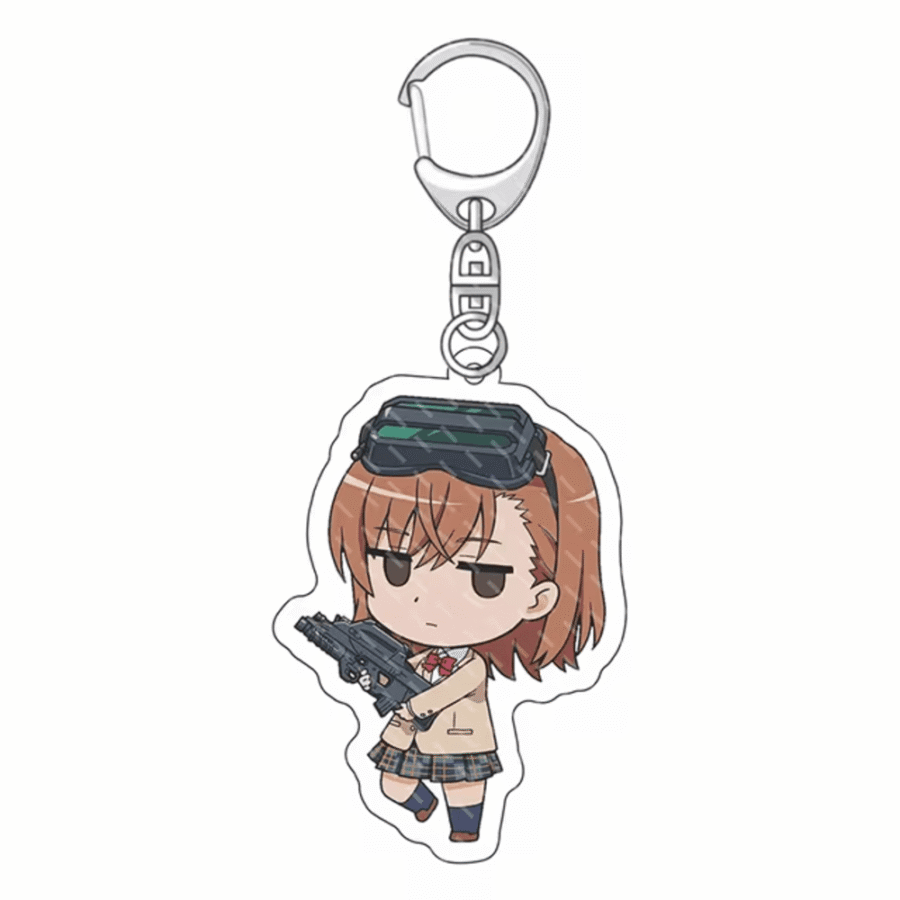 Anime A Certain Magical Index Mikoto Misaka Acrylic Keychain Anime A Certain Magical Index Mikoto Misaka Acrylic Keychain