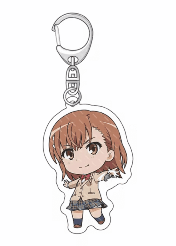 A Certain Magical Index Anime Misaka Mikoto Acrylic Keychain