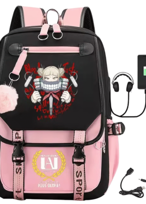 Anime My Hero Academia Himiko Toga Schoolbag With USB Port