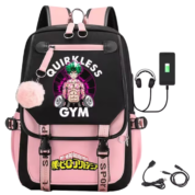 Anime My Hero Academia Quirkless Gym Schoolbag With USB Port