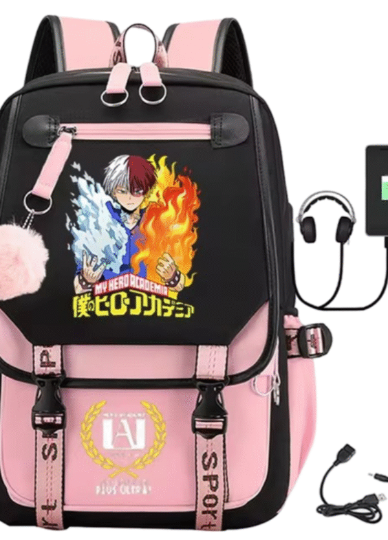 My Hero Academia Anime Shoto Todoroki Schoolbag With USB Port