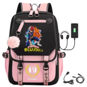 Anime My Hero Academia Shoto Todoroki Student Schoolbag With USB Port