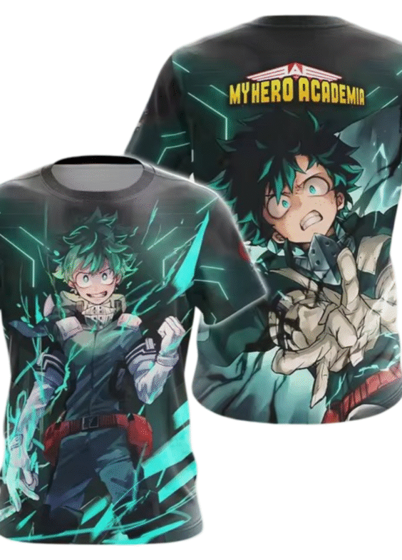 Anime My Hero Academia Izuku Midoriya 3D Printed T-Shirt