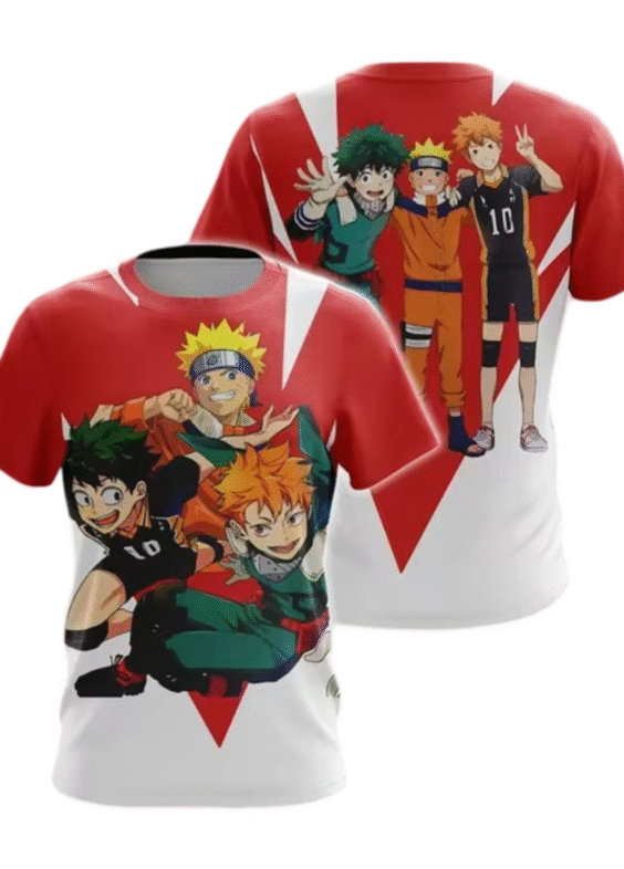 Anime My Hero Academia Izuku Midoriya With Friends T-Shirt