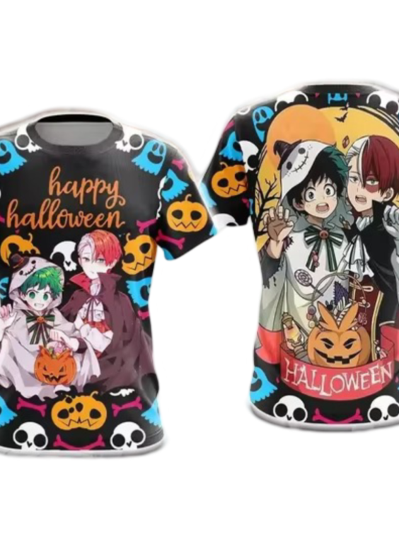 Anime Halloween My Hero Academia Izuku Midoriya And Shoto Todoroki T-Shirt