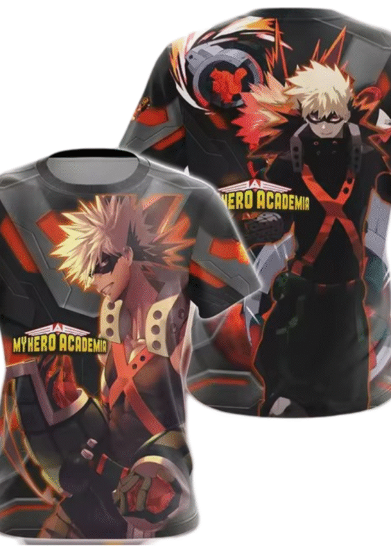 Anime My Hero Academia Katsuki Bakugo 3D Printed T-Shirt