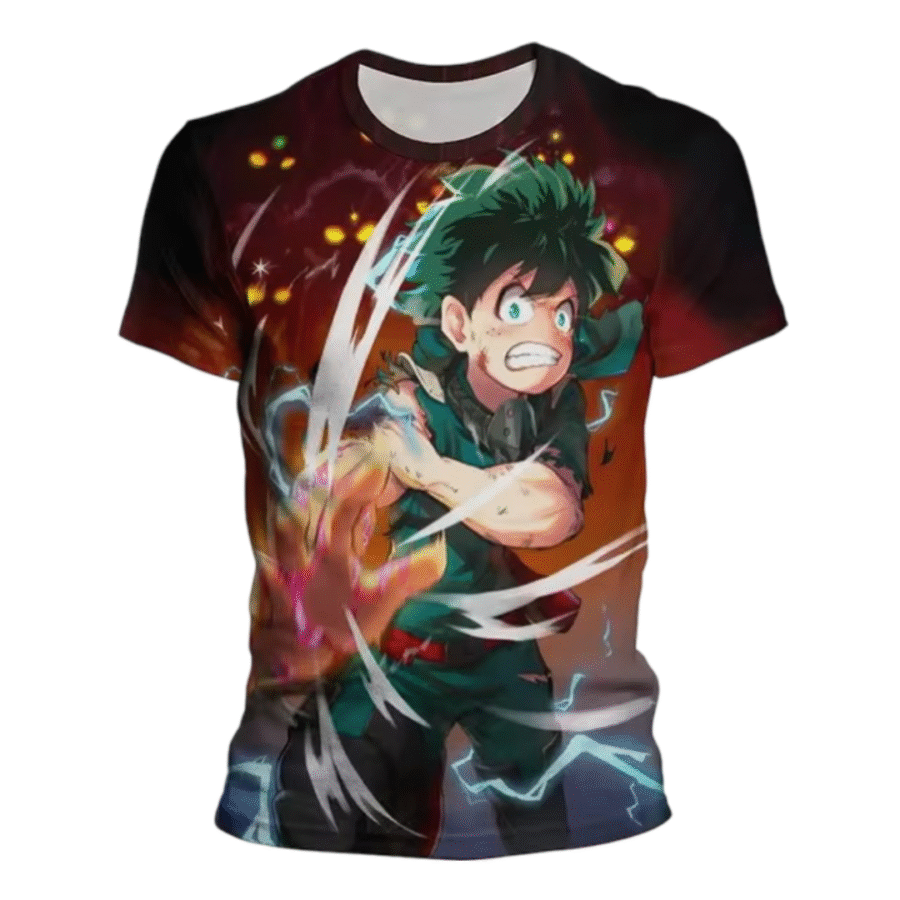My Hero Academia Anime Izuku Midoriya 3D Printed Childern T-Shirt My Hero Academia Anime Izuku Midoriya 3D Printed Childern T-Shirt